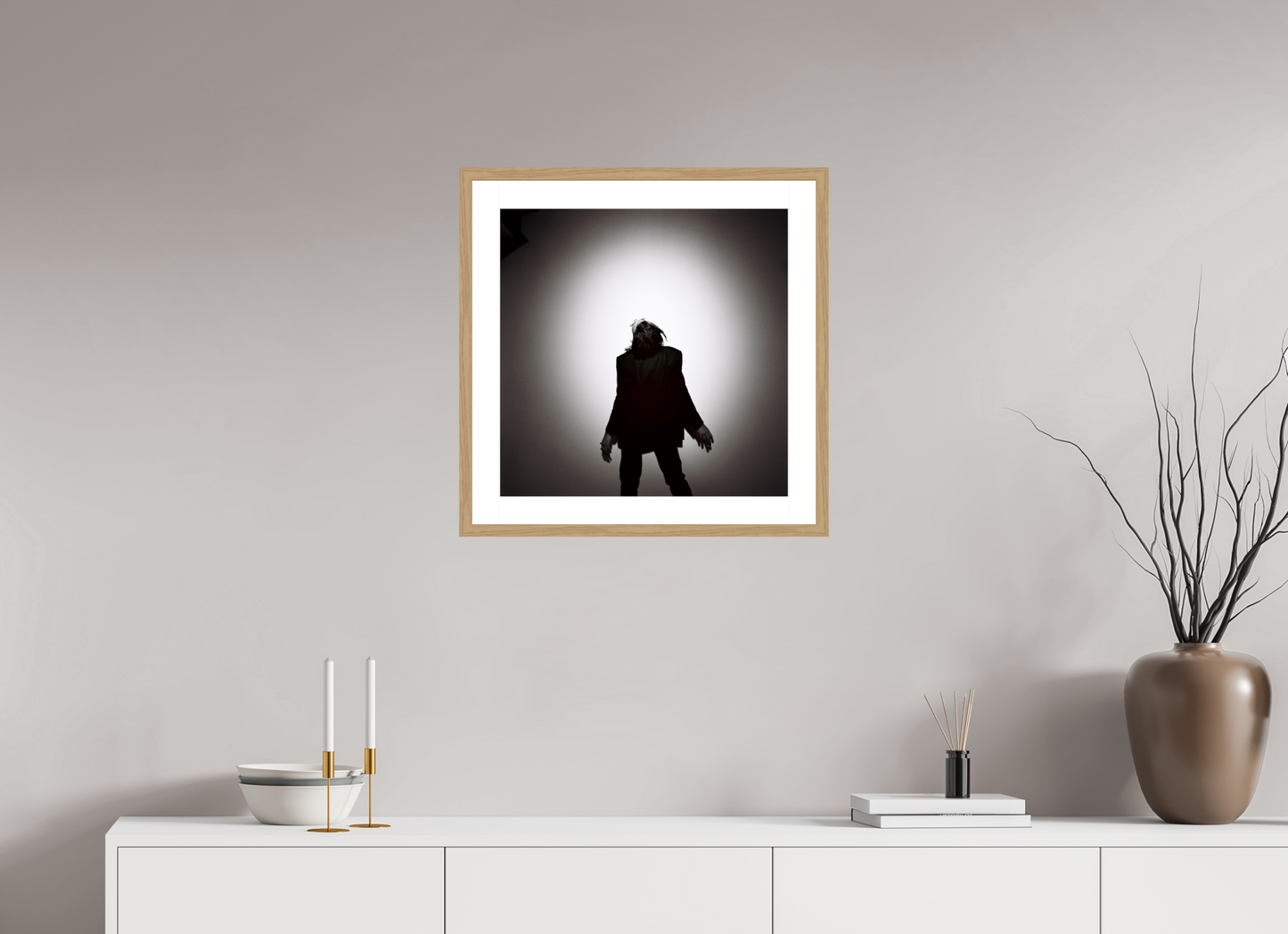 50 x 50 cm, Wood Frame with Passe-Partout | Oak Nick Cave 12