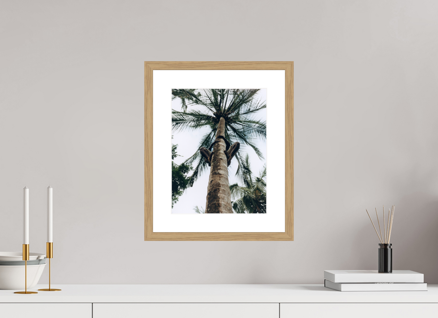 25 x 32,6 cm, Wood Frame with Passe-Partout | Oak Zanzibar, Tansania 01