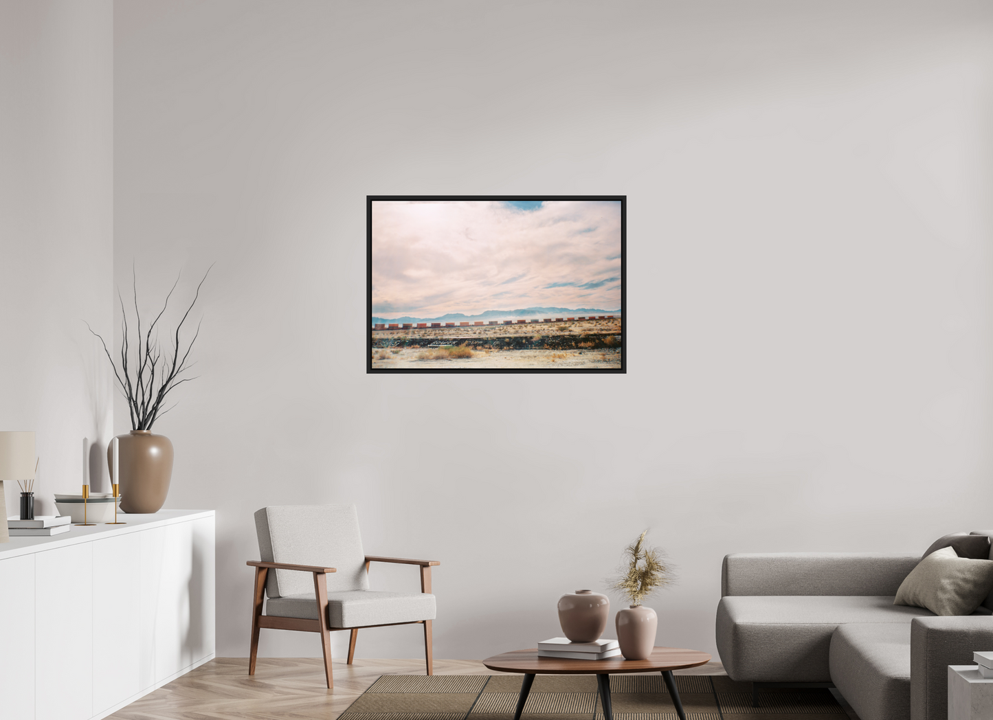 104,1 x 70 cm, Floater Frame | Black Matte USA - Agfa Clack 01