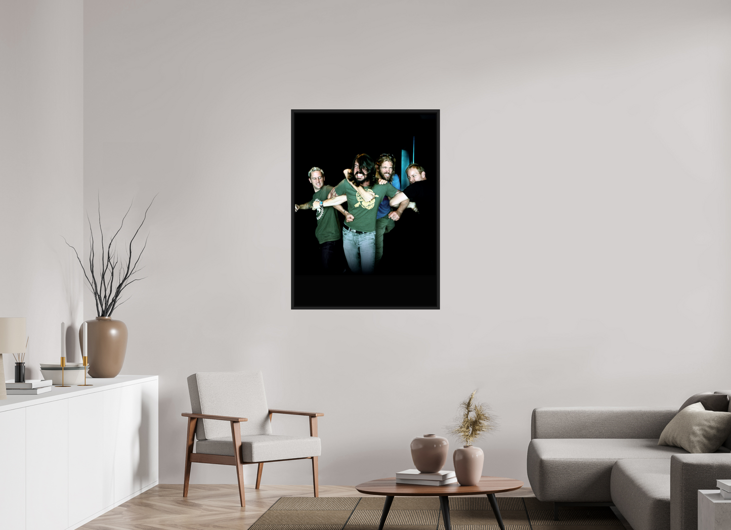 80 x 109,1 cm, Floater Frame | Black Matte Dave Grohl - Foo Fighters 02