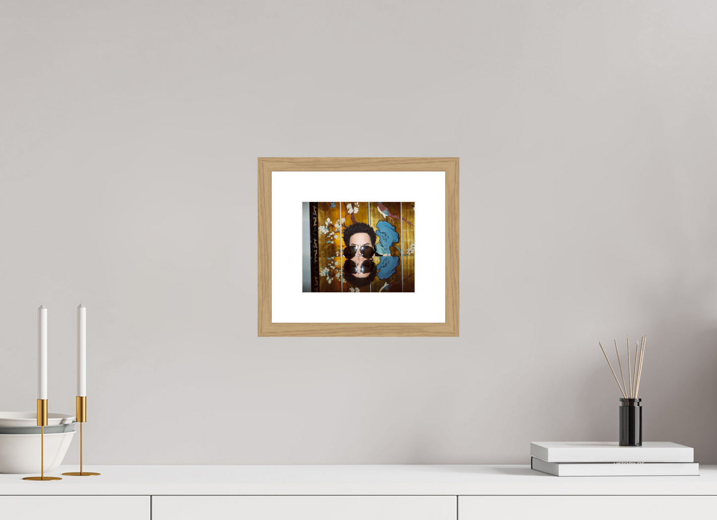 18,4 x 15 cm, Wood Frame with Passe-Partout | Oak Lenny Kravitz 03