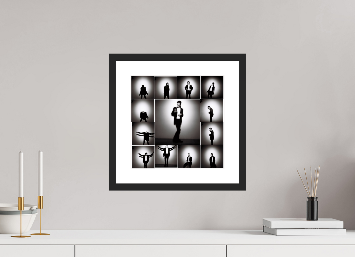 30 x 30 cm, Wood Frame with Passe-Partout | Black Matte Nick Cave 03