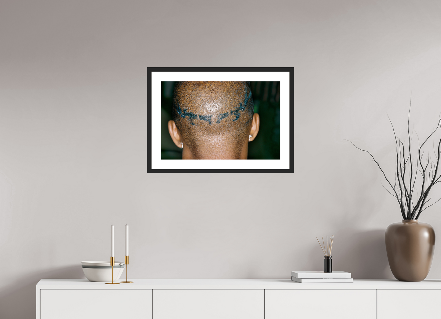 60 x 40 cm, Wood Frame with Passe-Partout | Black Matte Jamie Foxx 05