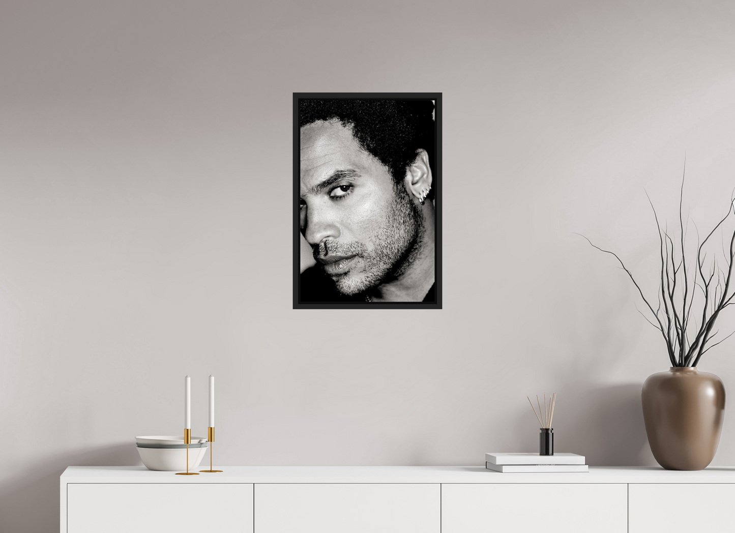 40 x 60 cm, Floater Frame | Black Matte Lenny Kravitz 12