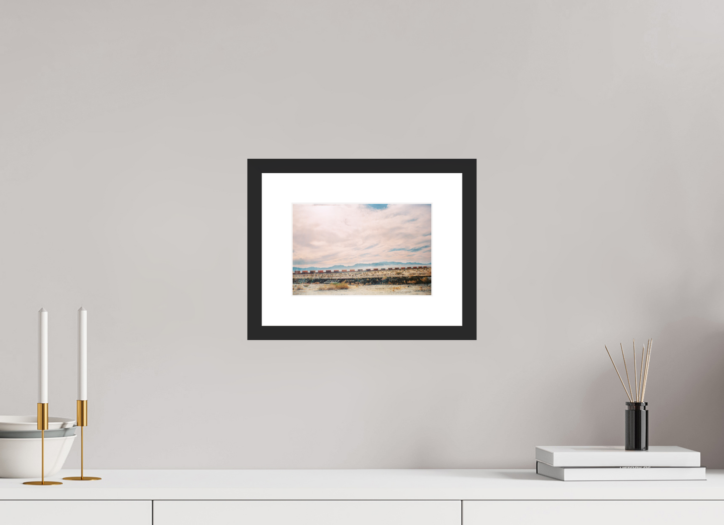 22,3 x 15 cm, Wood Frame with Passe-Partout | Black Matte USA - Agfa Clack 01