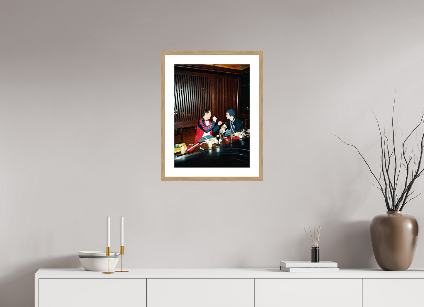 40 x 54,5 cm, Wood Frame with Passe-Partout | Oak Johnny Knoxville - Jackass 02