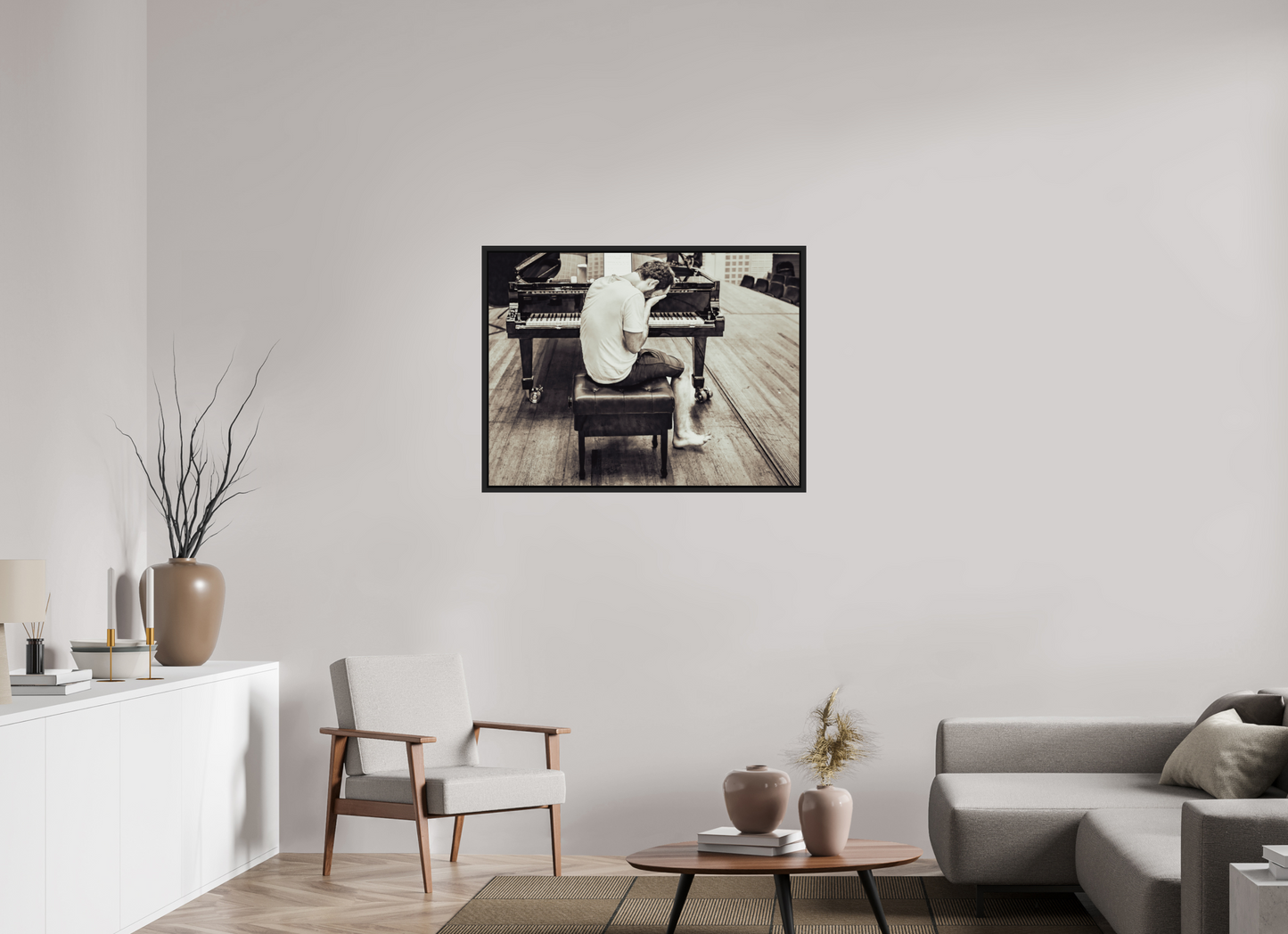 100 x 75 cm, Floater Frame | Black Matte Igor Levit 02