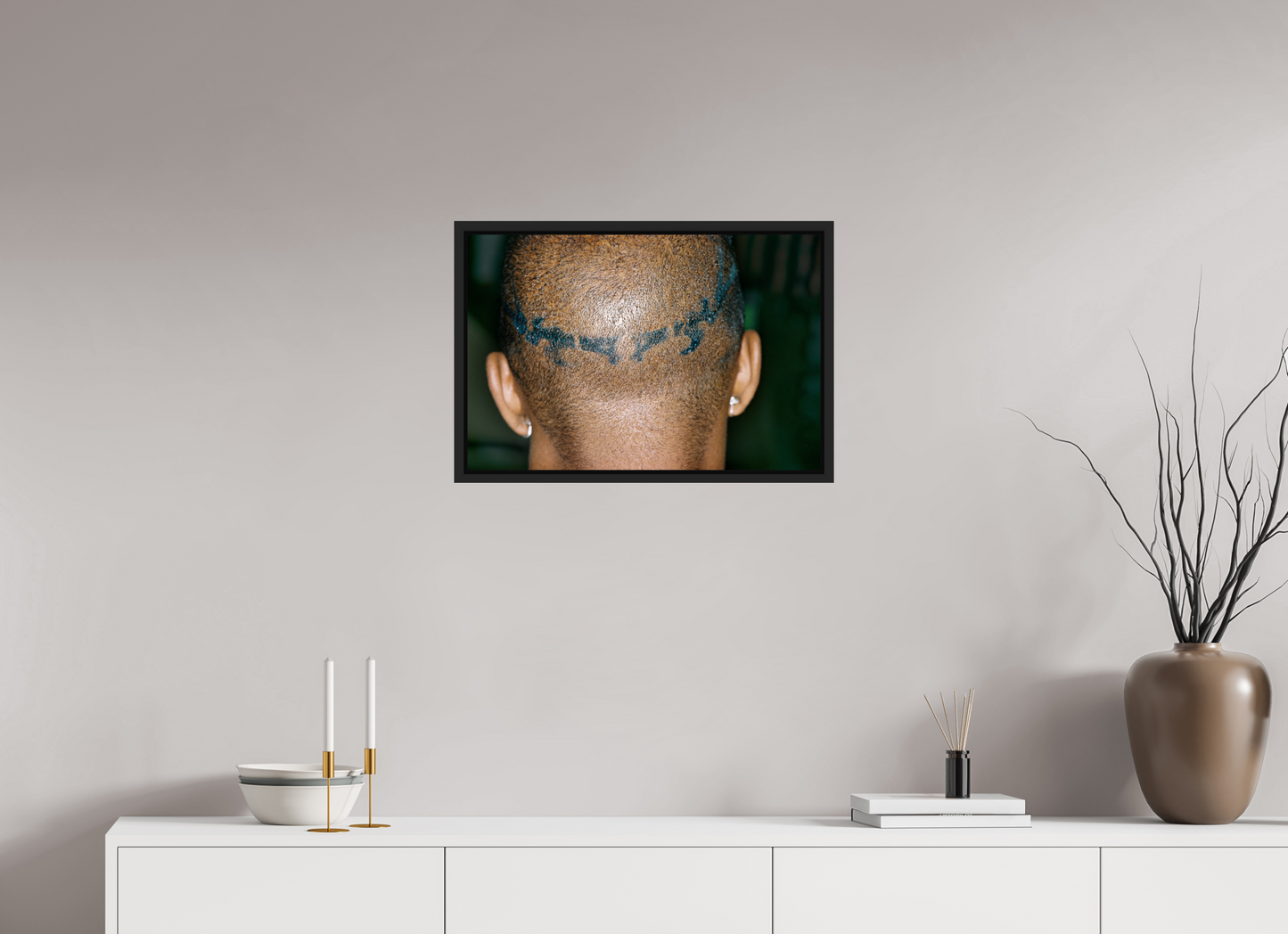 60 x 40 cm, Floater Frame | Black Matte Jamie Foxx 05