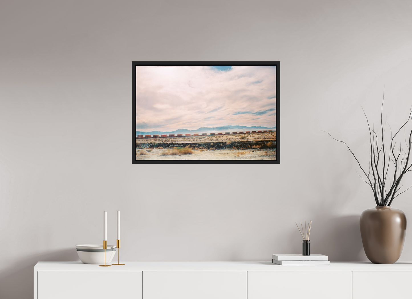 74,3 x 50 cm, Floater Frame | Black Matte USA - Agfa Clack 01