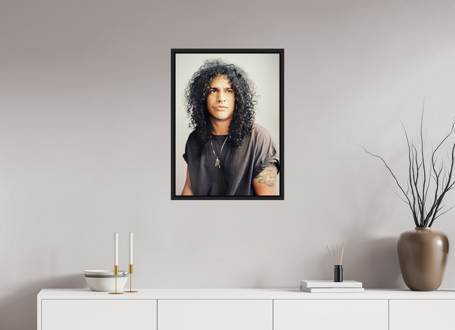 50 x 68,3 cm, Floater Frame | Black Matte Slash 06