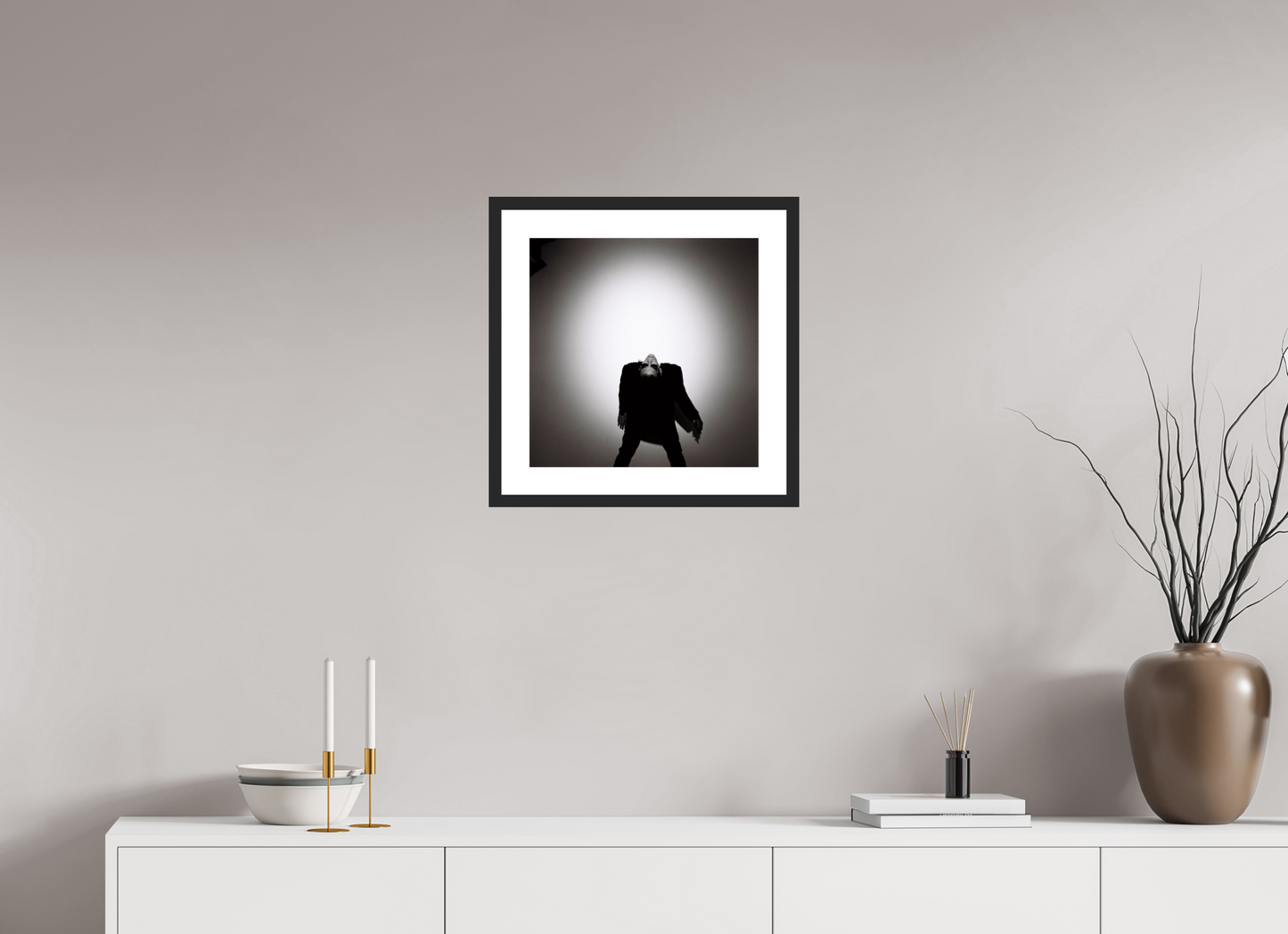 40 x 40 cm, Wood Frame with Passe-Partout | Black Matte Nick Cave 09