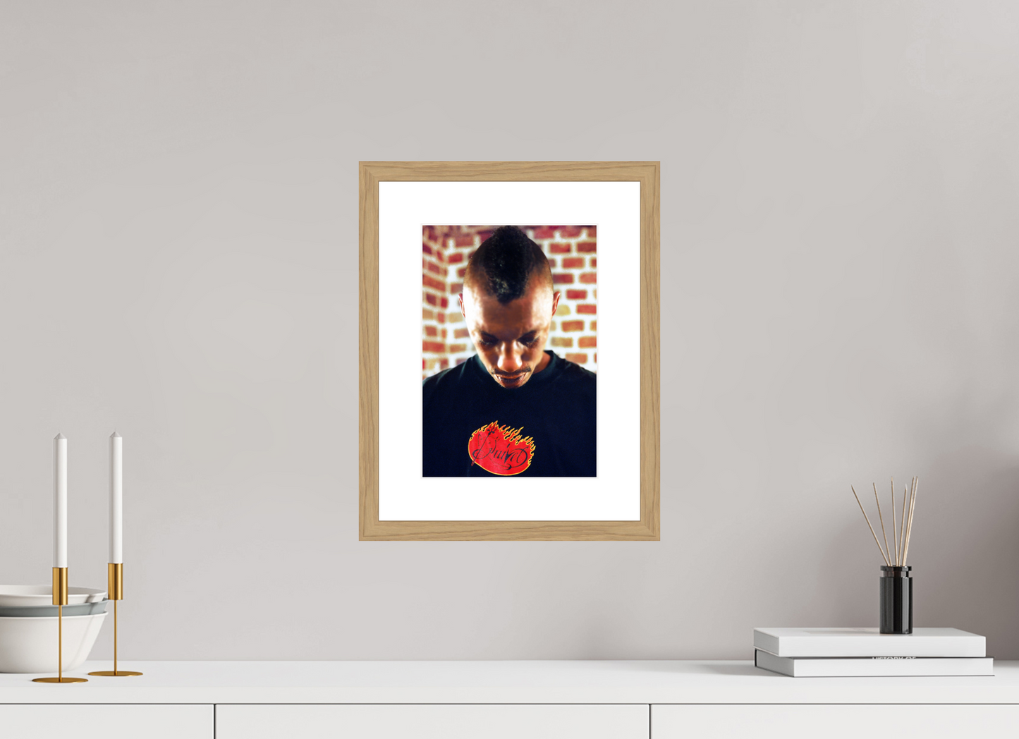 20 x 28,5 cm, Wood Frame with Passe-Partout | Oak Tricky 01