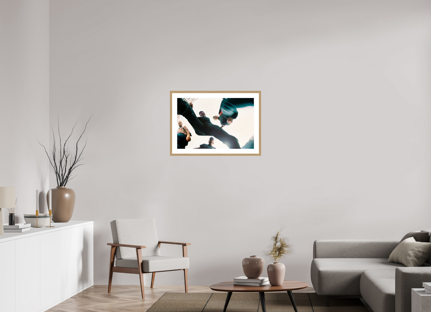 75 x 50 cm, Wood Frame with Passe-Partout | Oak Dave Grohl - Foo Fighters 03