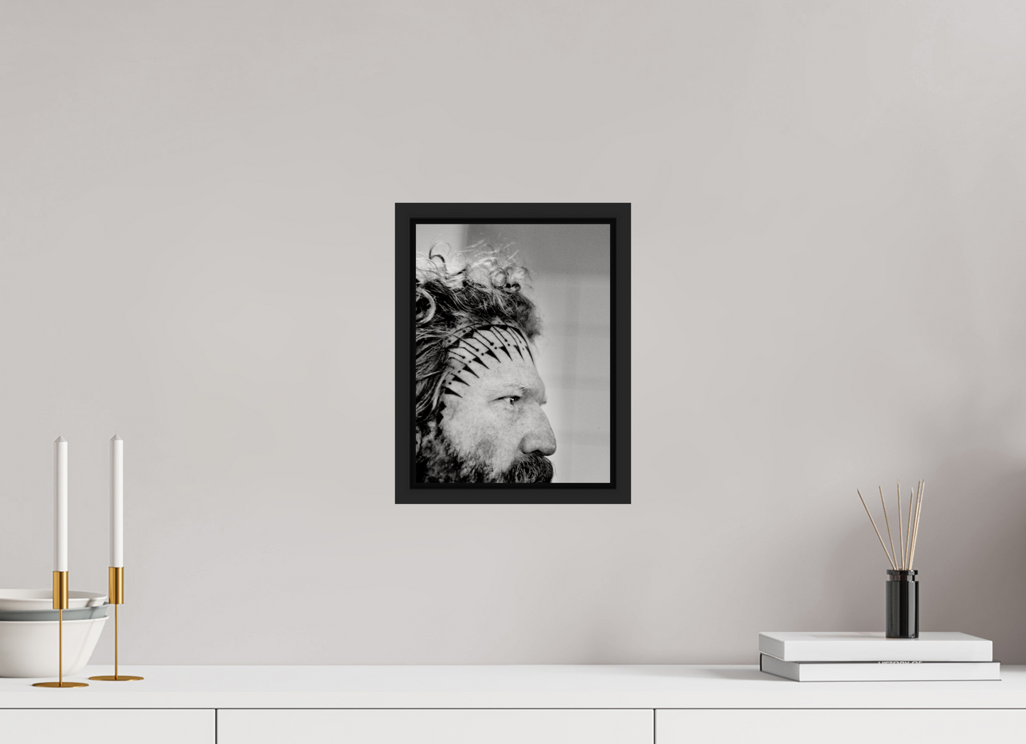 21 x 28 cm, Floater Frame | Black Matte Brent Hinds - Mastodon 01