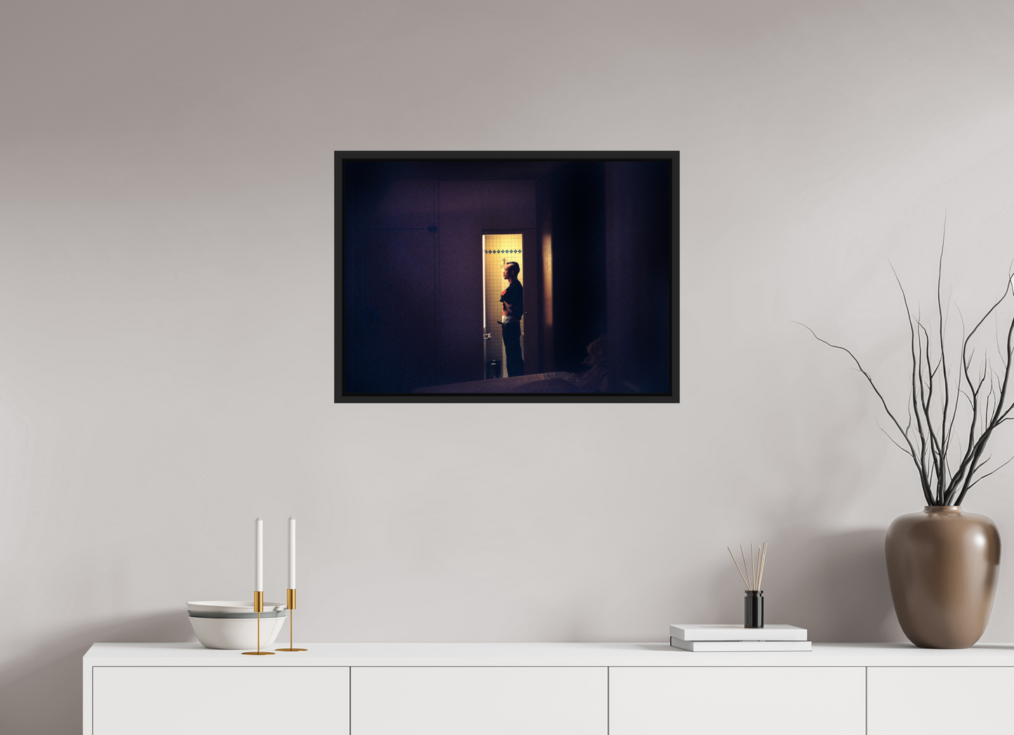 70 x 50 cm, Floater Frame | Black Matte Tricky 02
