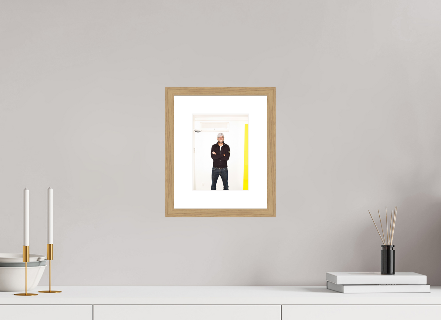 15 x 20 cm, Wood Frame with Passe-Partout | Oak Jürgen Klopp 02