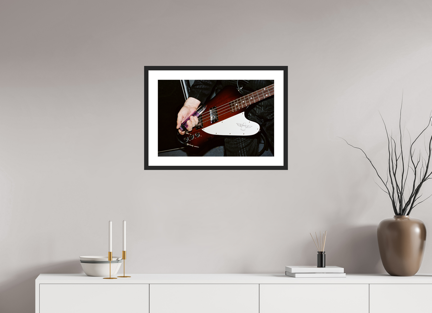 60 x 40 cm, Wood Frame with Passe-Partout | Black Matte Einstuerzende Neubauten 01