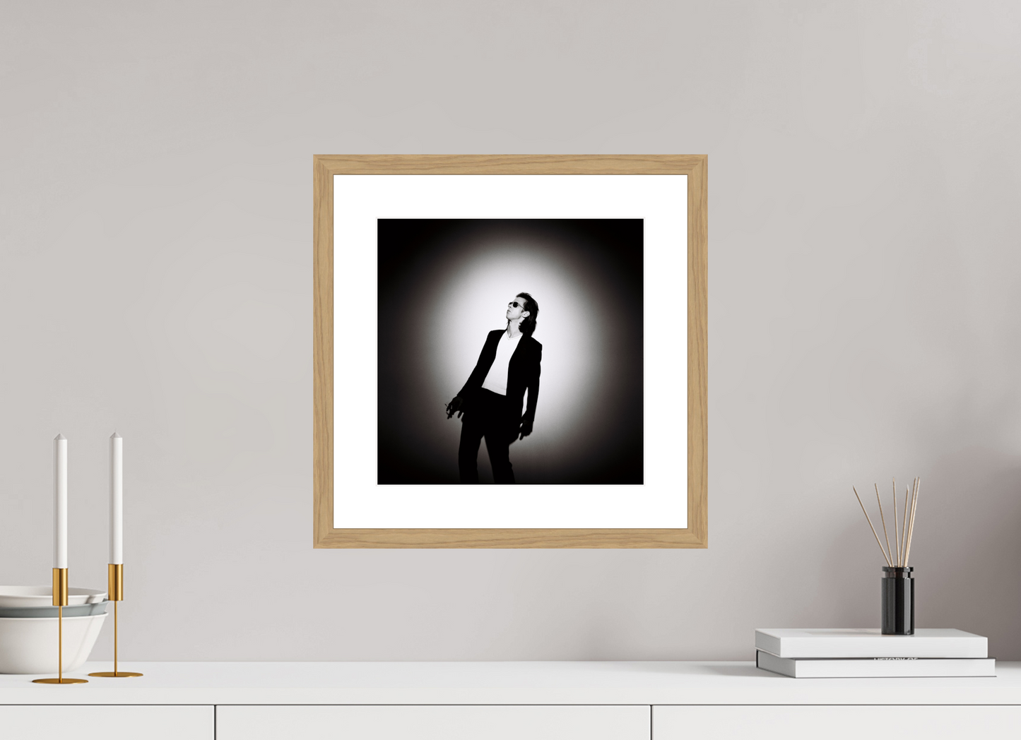 30 x 30 cm, Wood Frame with Passe-Partout | Oak Nick Cave 11
