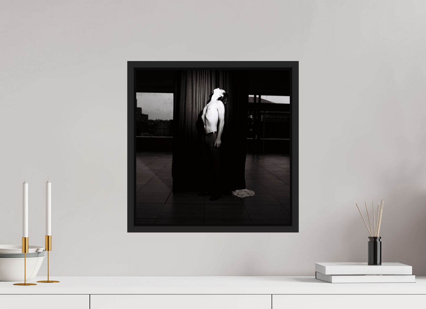 40 x 40 cm, Floater Frame | Black Matte Nick Cave 08