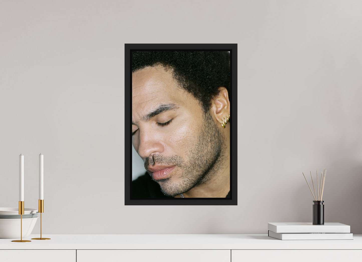 30 x 45 cm, Floater Frame | Black Matte Lenny Kravitz 11