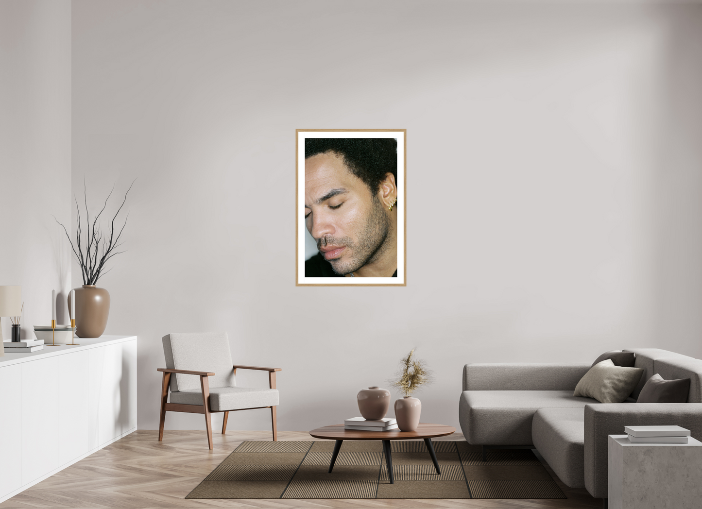 70 x 105 cm, Wood Frame with Passe-Partout | Oak Lenny Kravitz 11
