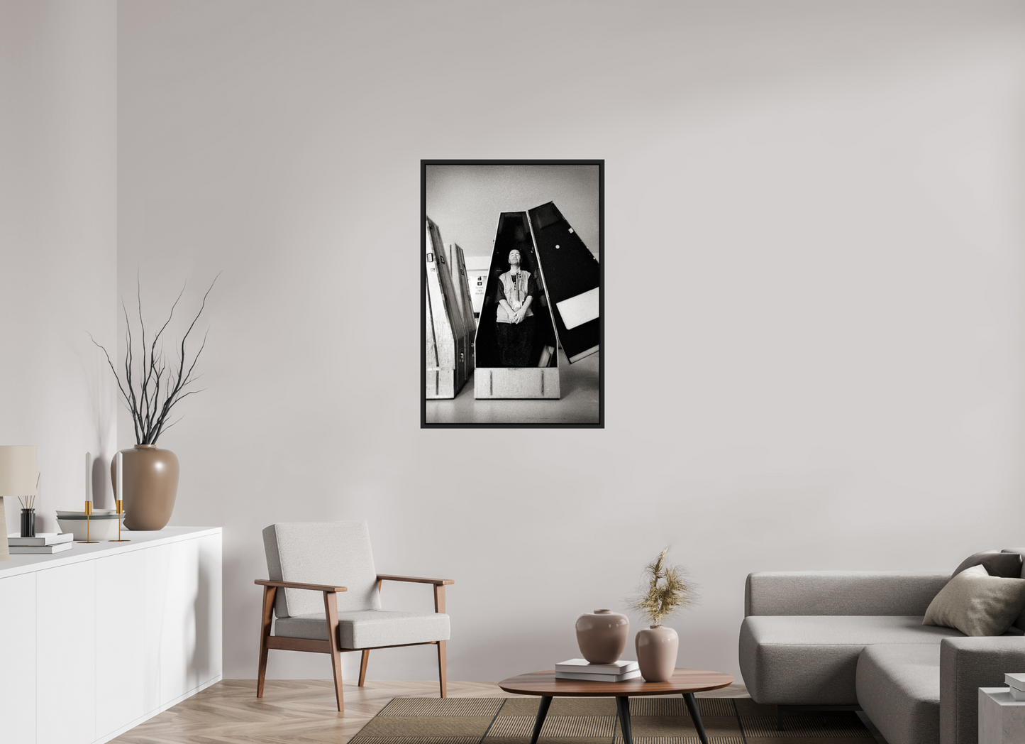 70 x 104,3 cm, Floater Frame | Black Matte Nigel Kennedy 01