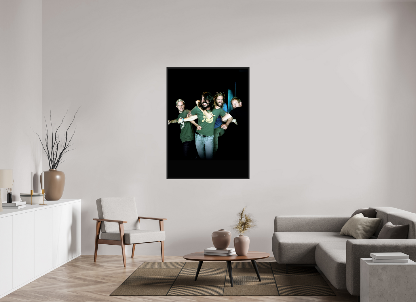 100 x 136,4 cm, Floater Frame | Black Matte Dave Grohl - Foo Fighters 02