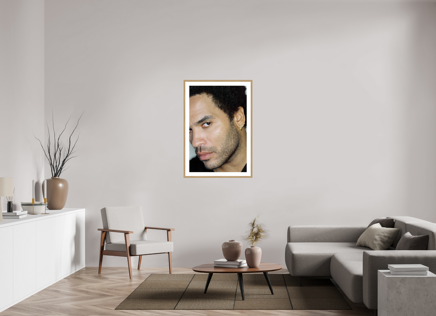 70 x 105 cm, Wood Frame with Passe-Partout | Oak Lenny Kravitz 13