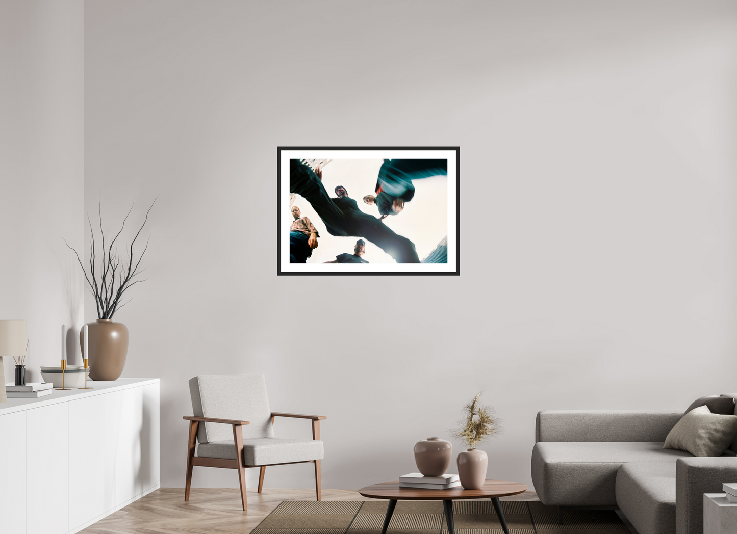 90 x 60 cm, Wood Frame with Passe-Partout | Black Matte Dave Grohl - Foo Fighters 03