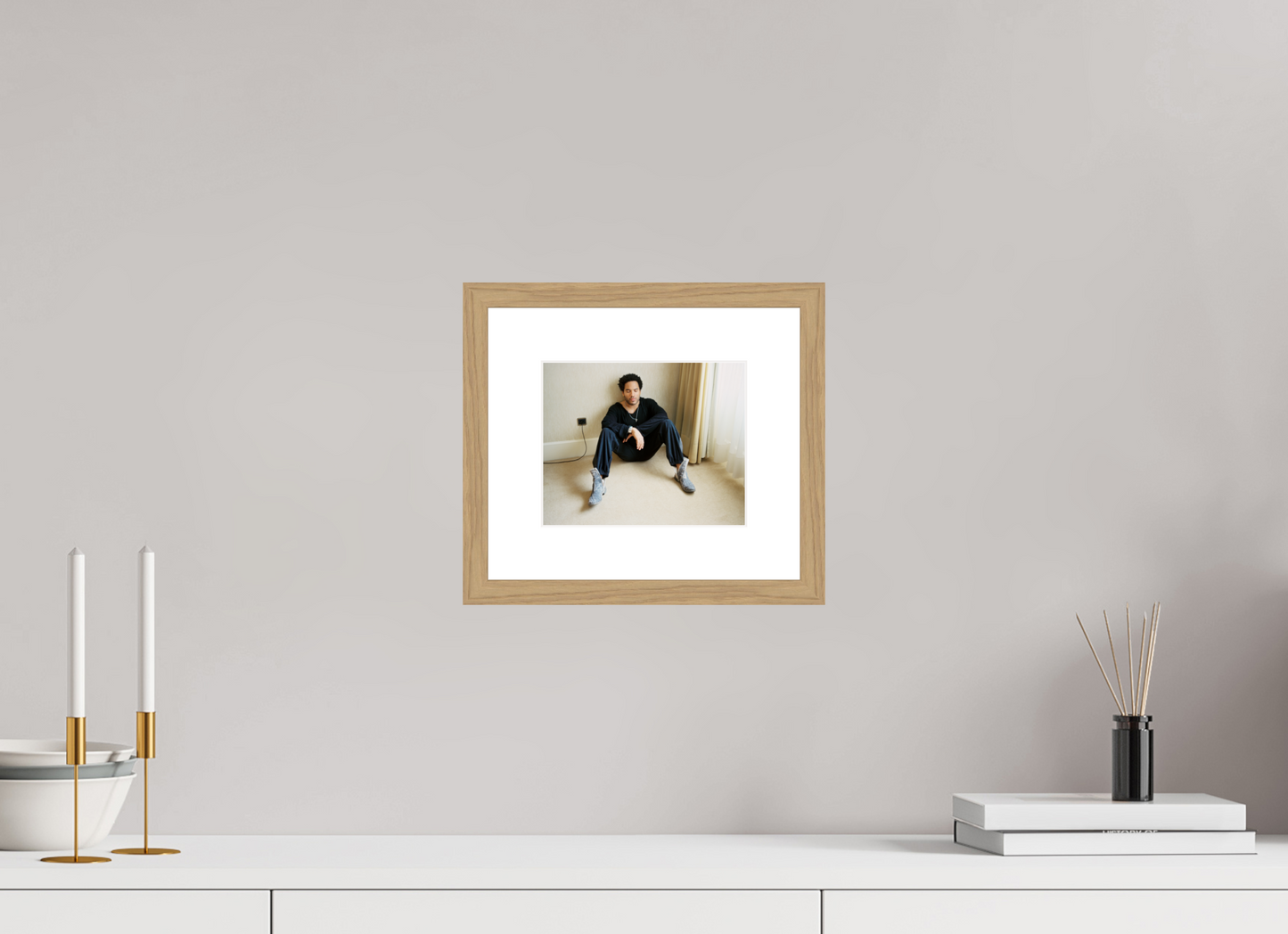 18,4 x 15 cm, Wood Frame with Passe-Partout | Oak Lenny Kravitz 06