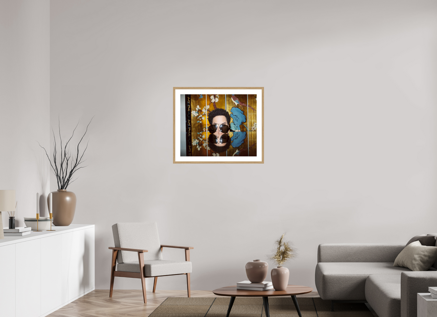73,6 x 60 cm, Wood Frame with Passe-Partout | Oak Lenny Kravitz 03