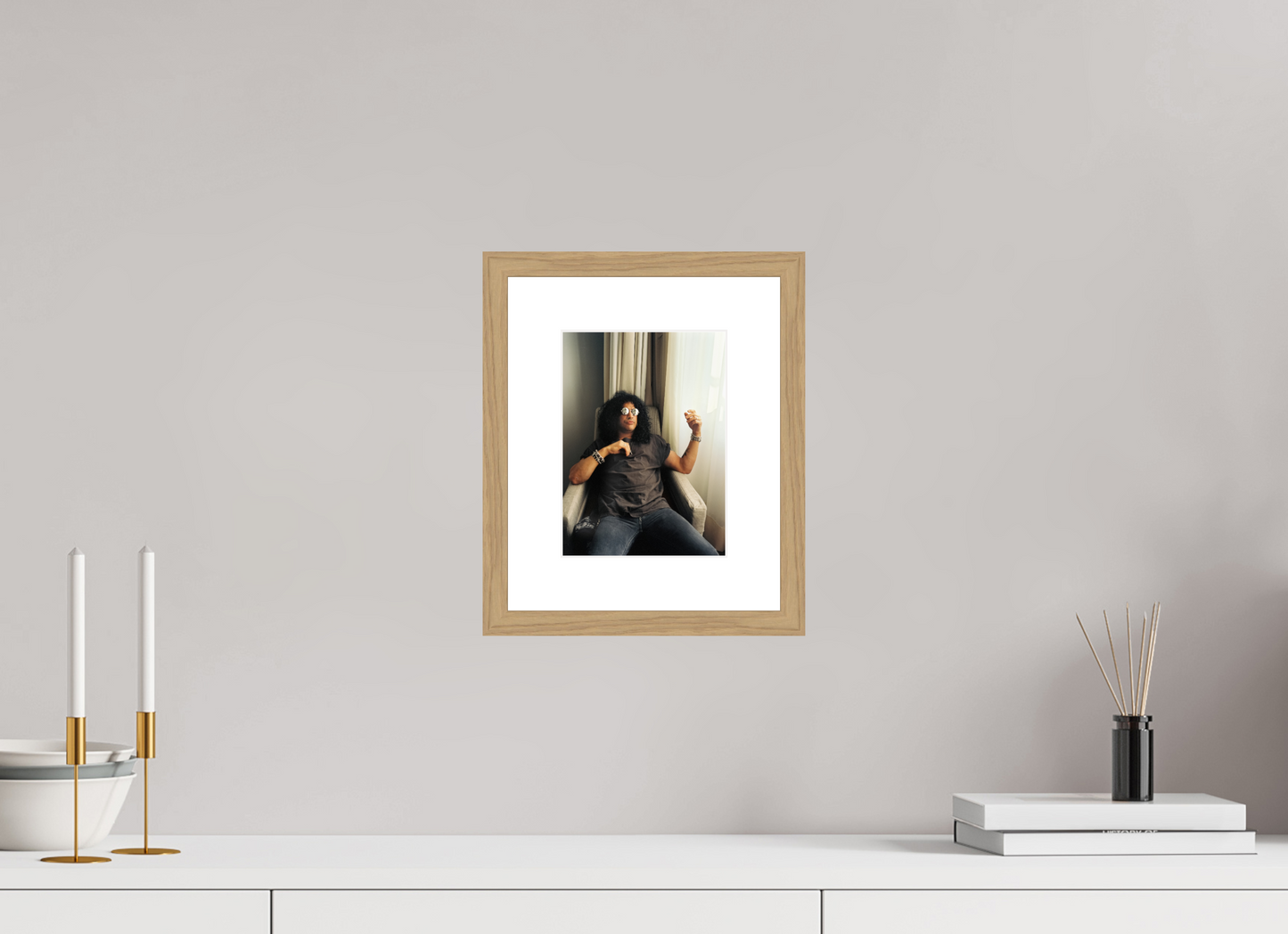 15 x 20,3 cm, Wood Frame with Passe-Partout | Oak Slash 03