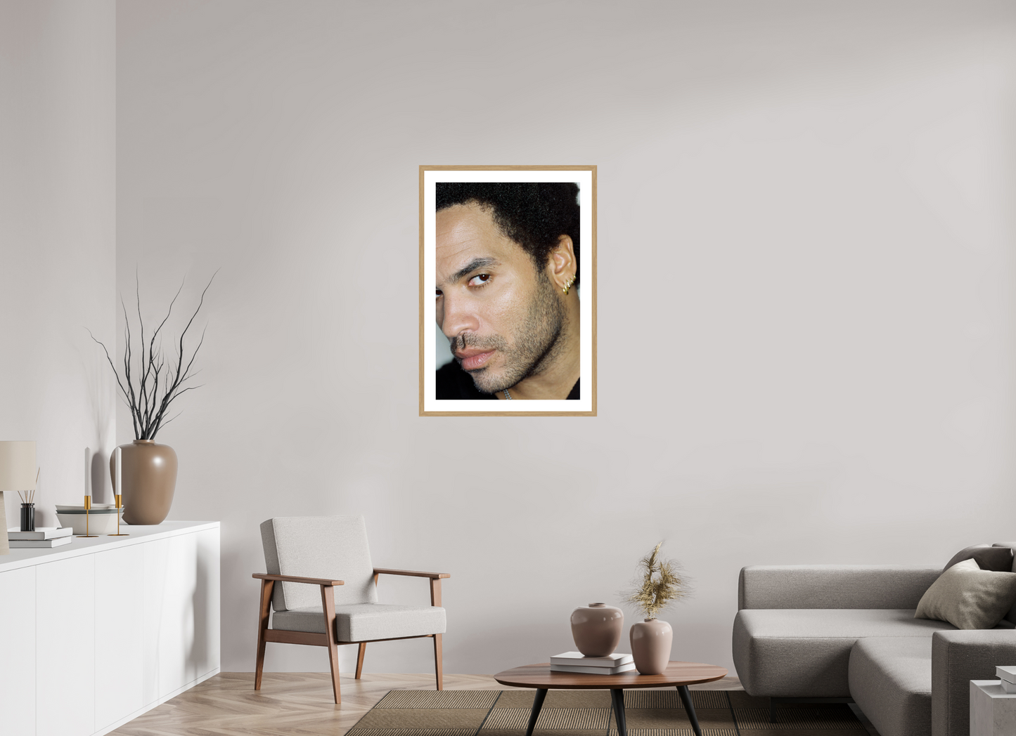 60 x 90 cm, Wood Frame with Passe-Partout | Oak Lenny Kravitz 13