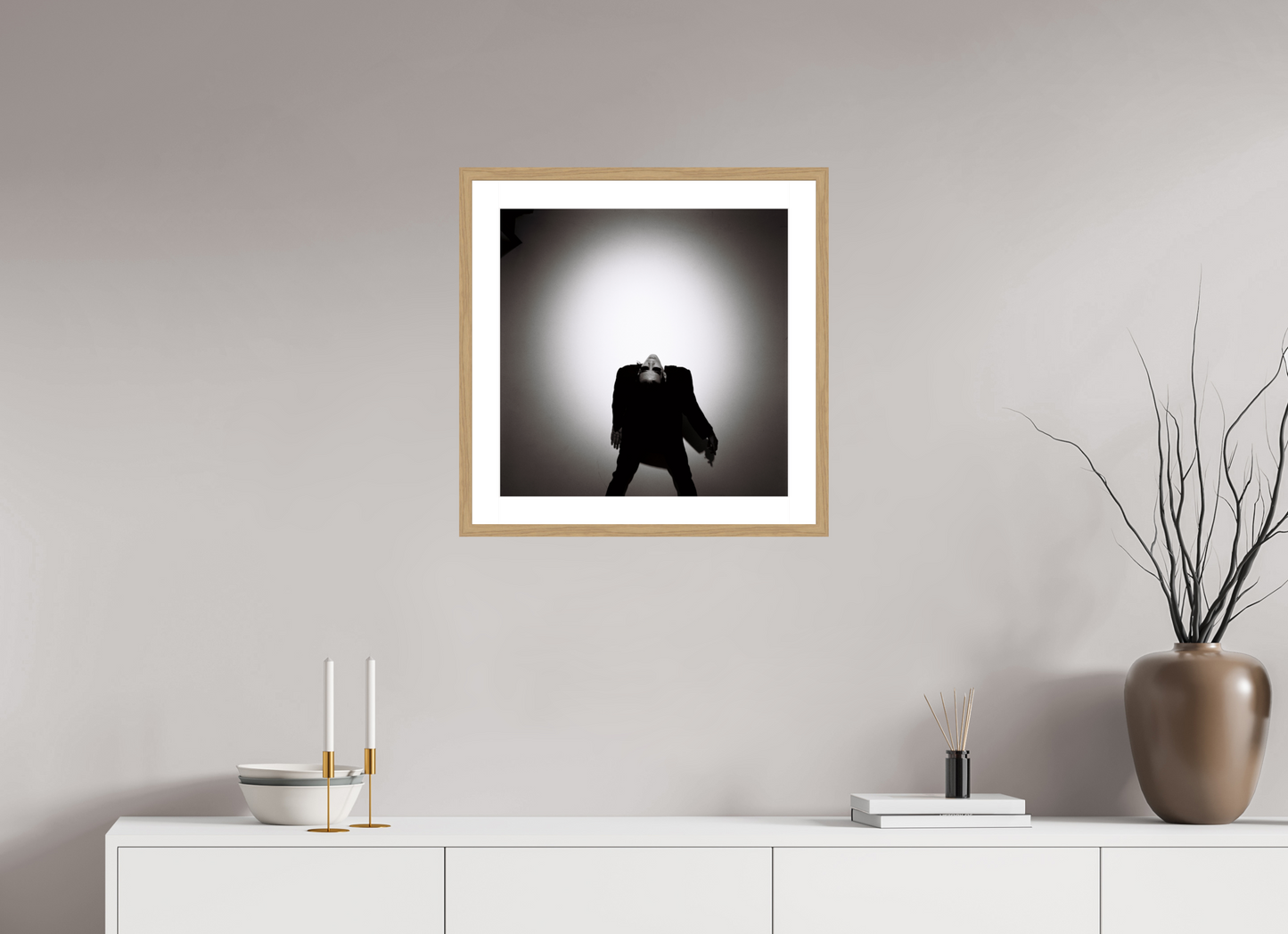 50 x 50 cm, Wood Frame with Passe-Partout | Oak Nick Cave 09