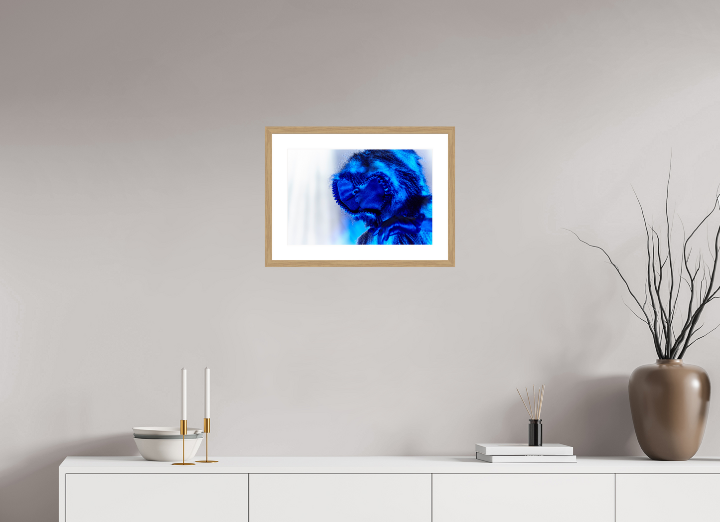 45 x 30 cm, Wood Frame with Passe-Partout | Oak Prodigy 01