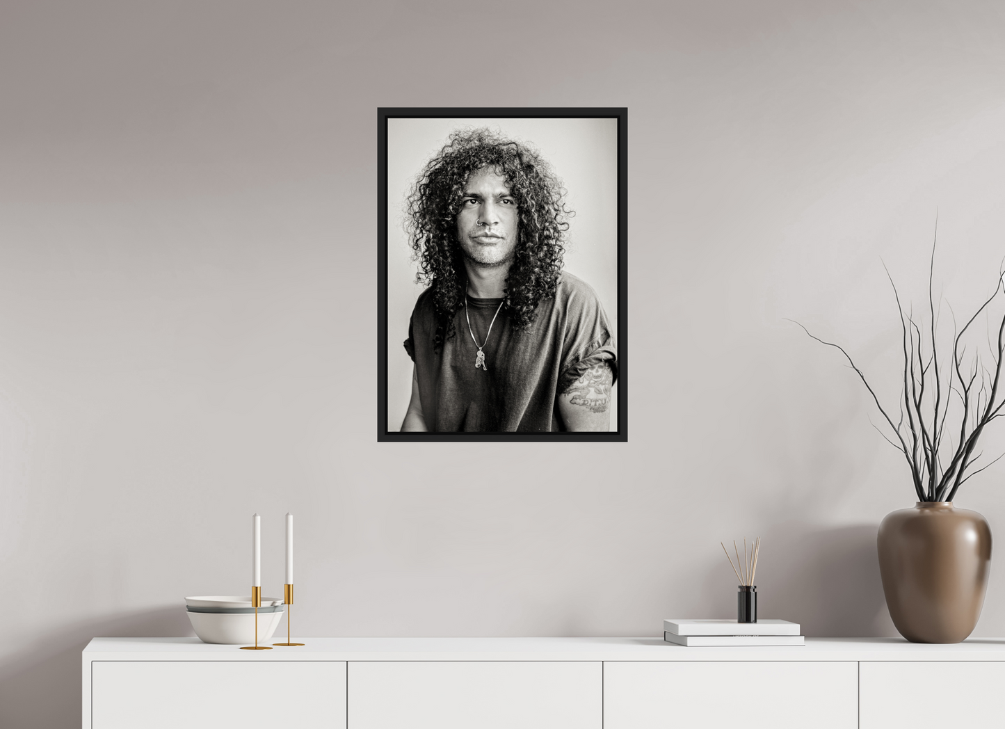 50 x 68,3 cm, Floater Frame | Black Matte Slash 07