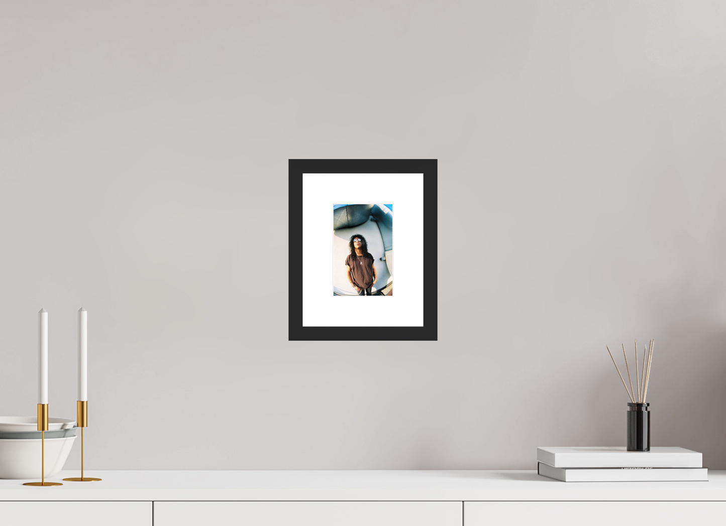 10 x 15 cm, Wood Frame with Passe-Partout | Black Matte Slash 02