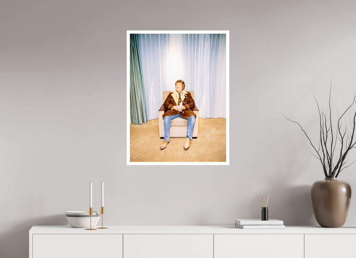 60 x 80 cm, Fine Art Print Rod Stewart 01