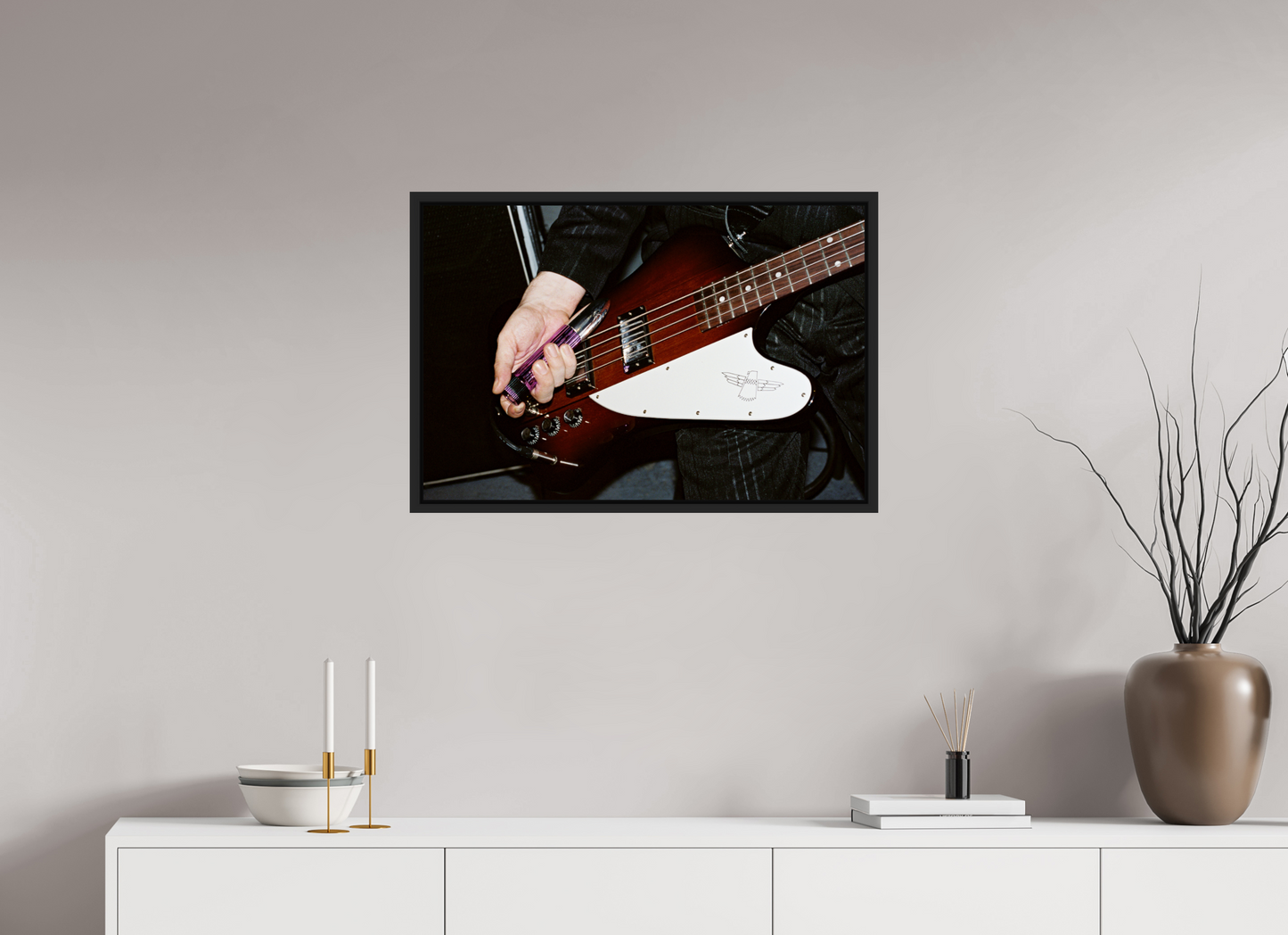 75 x 50 cm, Floater Frame | Black Matte Einstuerzende Neubauten 01