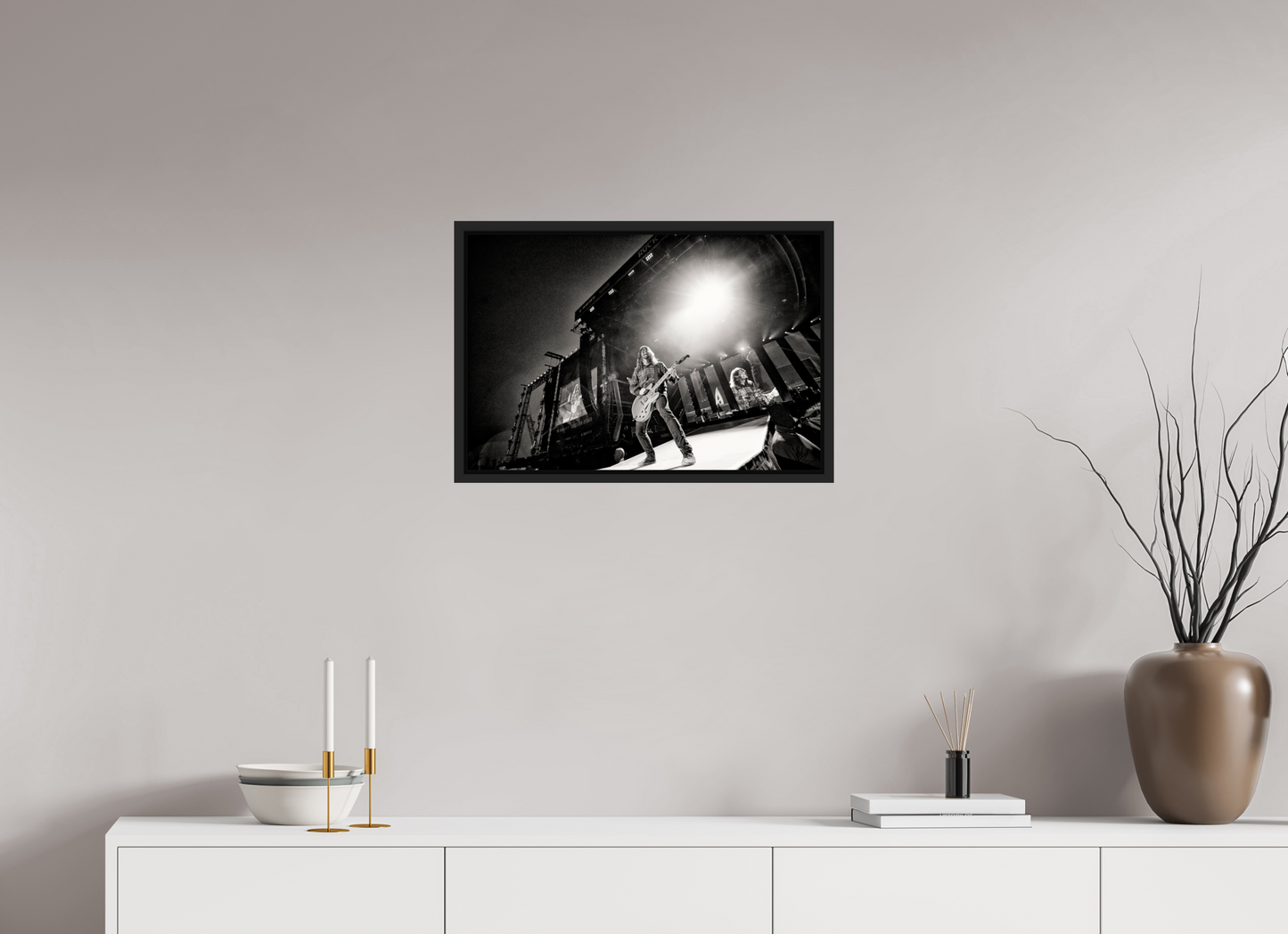 60 x 40 cm, Floater Frame | Black Matte Dave Grohl - Foo Fighters Live 07