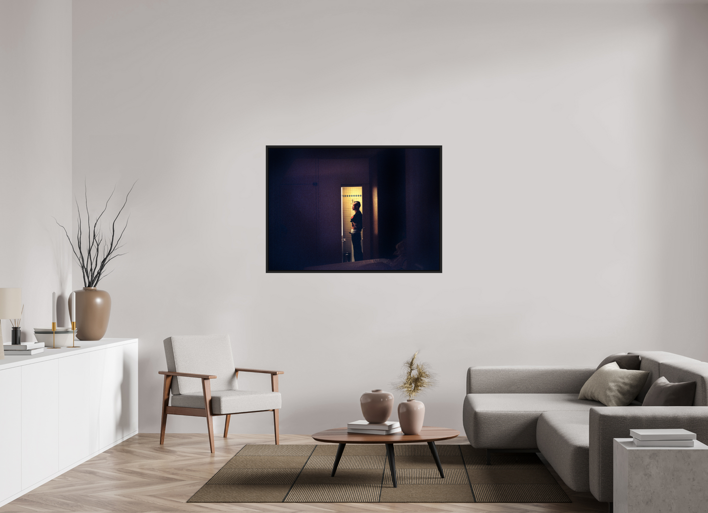 126 x 90 cm, Floater Frame | Black Matte Tricky 02