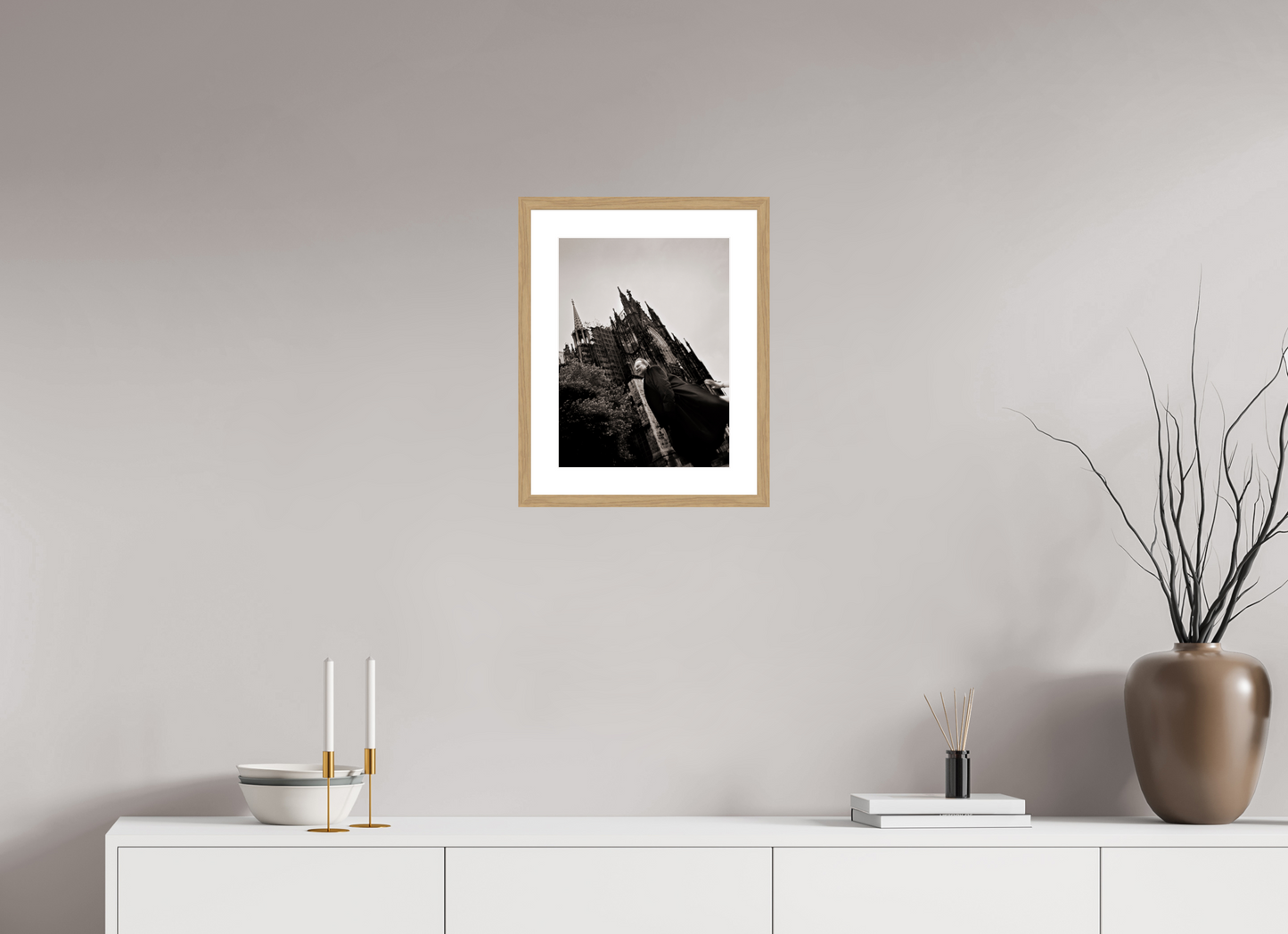 30 x 40 cm, Wood Frame with Passe-Partout | Oak Klaus Maria Brandauer 01