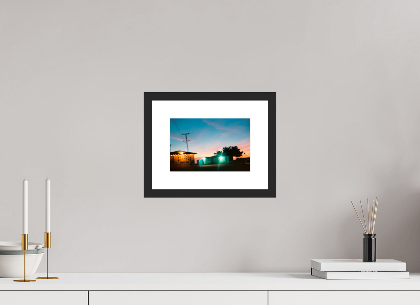 22,2 x 15 cm, Wood Frame with Passe-Partout | Black Matte USA - Agfa Clack 03