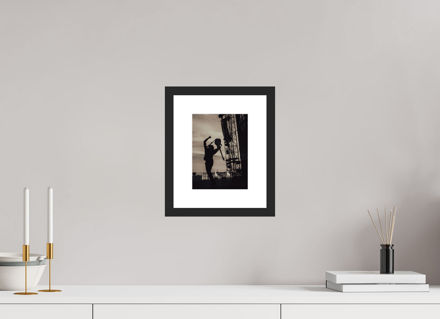 15 x 20 cm, Wood Frame with Passe-Partout | Black Matte Fever 333 Live 01