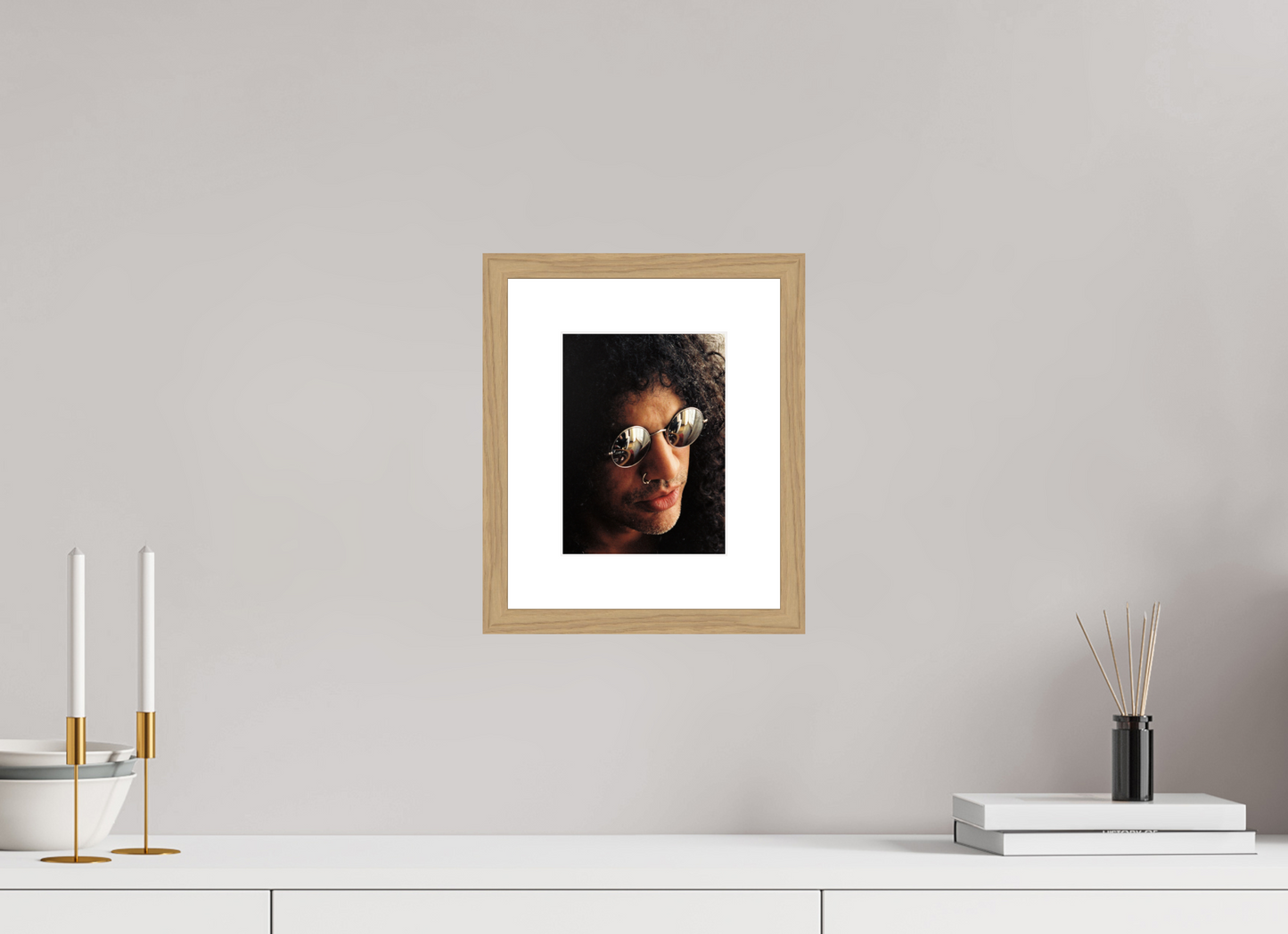 15 x 20 cm, Wood Frame with Passe-Partout | Oak Slash 04