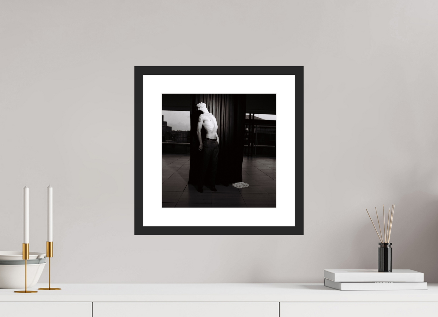 30 x 30 cm, Wood Frame with Passe-Partout | Black Matte Nick Cave 05