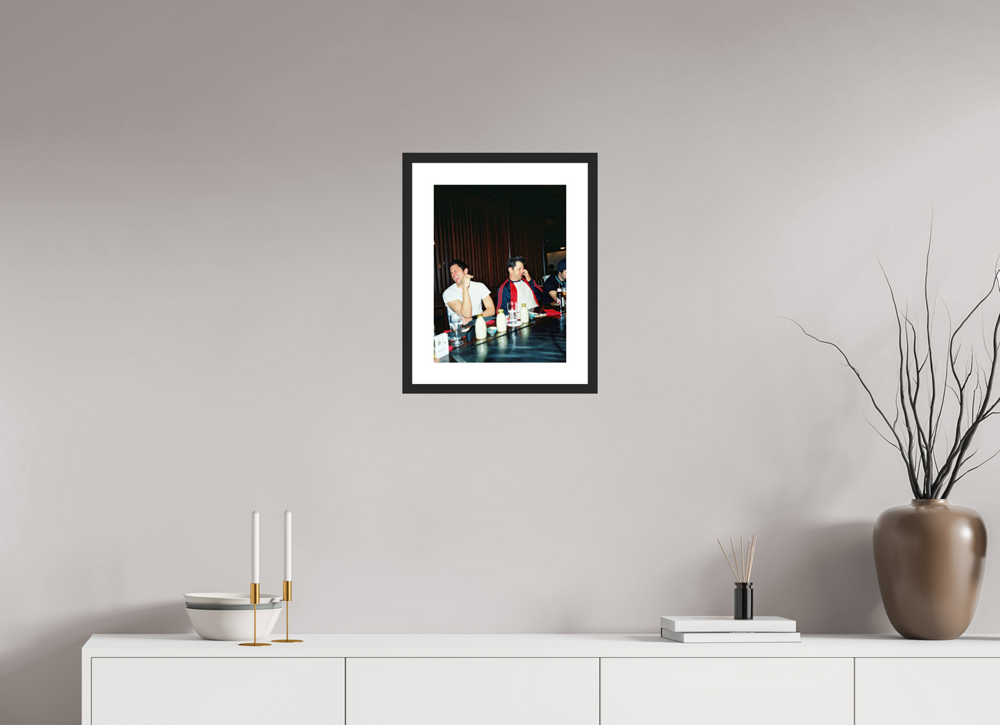 30 x 40 cm, Wood Frame with Passe-Partout | Black Matte Johnny Knoxville - Jackass 01