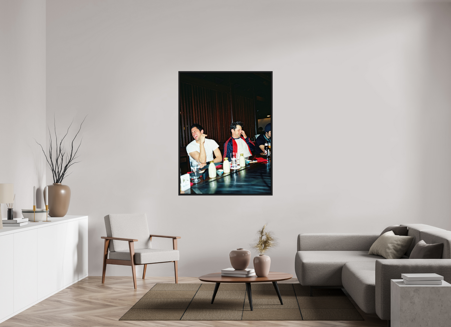 105 x 140 cm, Floater Frame | Black Matte Johnny Knoxville - Jackass 01