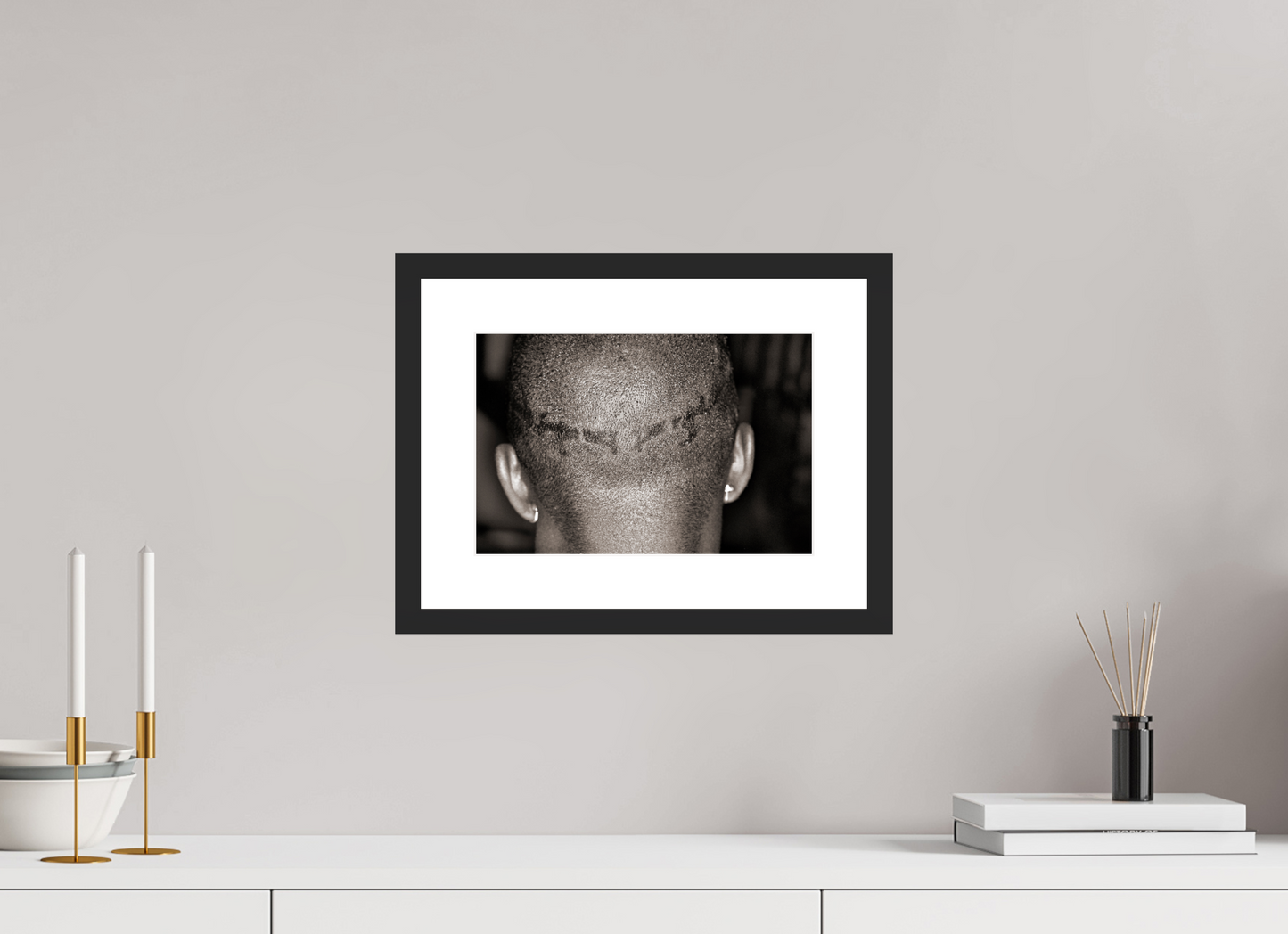 30 x 20 cm, Wood Frame with Passe-Partout | Black Matte Jamie Foxx 06