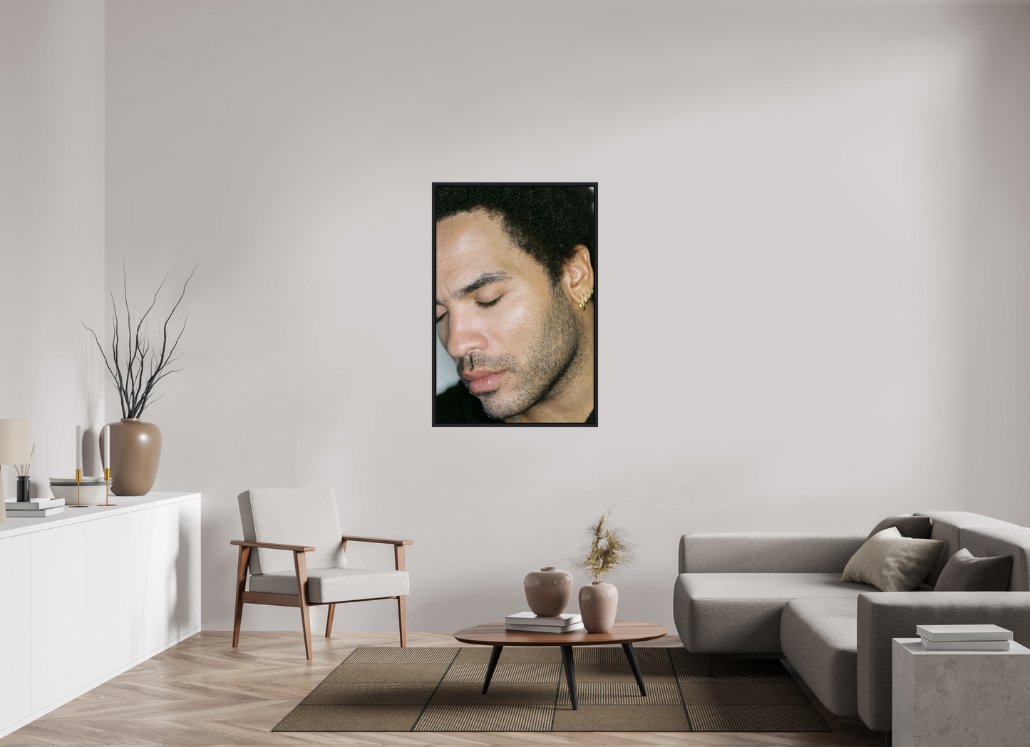 80 x 120 cm, Floater Frame | Black Matte Lenny Kravitz 11